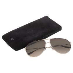 Pre Owned Dior Gold Monsieur1 Pilot Sunglasses