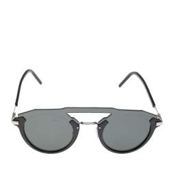 Pre Owned Dior Black/ Grey 8072K DiorFuturistic Round Sunglasses