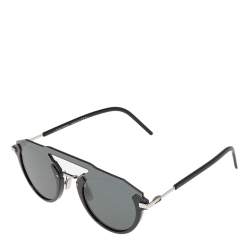 Pre Owned Dior Black/ Grey 8072K DiorFuturistic Round Sunglasses