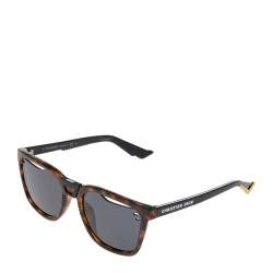 Pre Owned Dior Brown Havana/ Grey DIORB24.1 Square Sunglasses