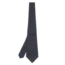 Pre Owned Dior Blue Patterned Silk Tie