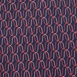 Pre Owned Dior Red & Blue Geometric Print Silk Tie