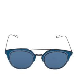 Pre Owned Dior Homme Diorcomposit1.0 Black/Blue A2J2A  Aviator Sunglasses