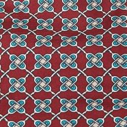 Pre Owned Dior Red Printed Silk Traditional Tie 