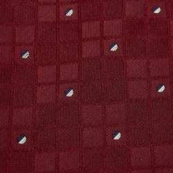 Dior Vintage Burgundy Check Patterned Jacquard Silk Tie