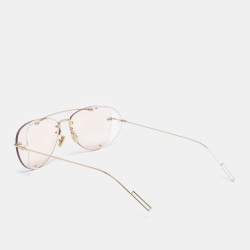 Pre Owned Dior Homme Gold Tone/ Pale Pink DiorChroma1 Aviator Sunglasses