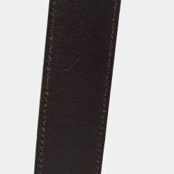 Pre Owned Dior Homme Black Leather Buckle Belt 90CM
