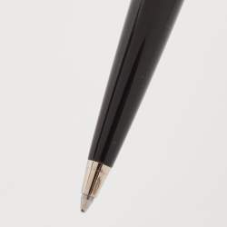 Pre Owned Dior Black Lacquer Silver Tone Ballpoint Pen