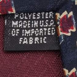 Christian Dior Monsieur Black Printed Polyester Tie 