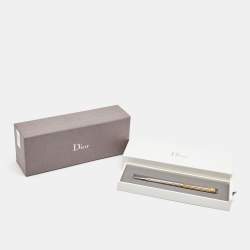 Pre Owned Dior Textured Two Tone Metal Ballpoint Pen