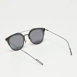Pre Owned Dior Homme Diorcompost1.0 Black/Grey 0062K Aviator Sunglasses