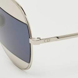 Pre Owned Dior Silver/Blue 010KU Split1 Aviator Sunglasses