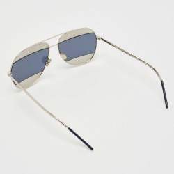 Pre Owned Dior Silver/Blue 010KU Split1 Aviator Sunglasses