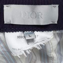 Dior Homme Navy Blue Oblique Camo Print Baseball Cap L