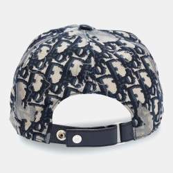 Dior Homme Navy Blue Oblique Camo Print Baseball Cap L