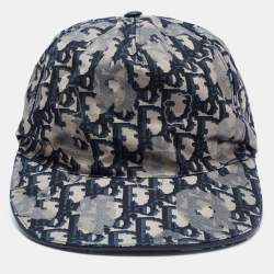 Dior Homme Navy Blue Oblique Camo Print Baseball Cap L