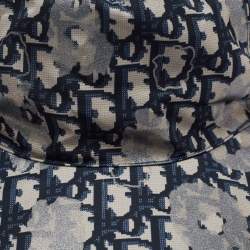 Dior Homme Navy Blue Oblique Camo Print Baseball Cap L