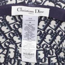 Dior Navy Blue Denim Oblique Bucket Hat Size 58