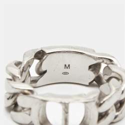 Pre Owned Dior CD Icon Sterling Silver Ring Size 60 