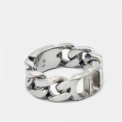Pre Owned Dior CD Icon Sterling Silver Ring Size 60 