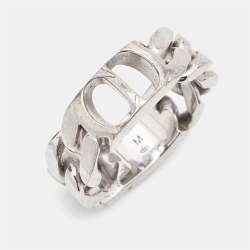 Pre Owned Dior CD Icon Sterling Silver Ring Size 60 