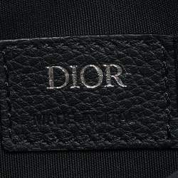 Dior Navy Blue/Black Oblique Canvas and Leather Saddle Pouch Bag
