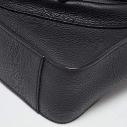 Dior Black Leather Saddle Tote