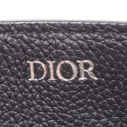 Dior Black Leather Saddle Tote