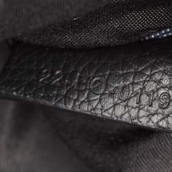 Dior Black Oblique Canvas and Leather Wristlet Zip Pouch