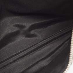 Dior Black Oblique Canvas and Leather Wristlet Zip Pouch