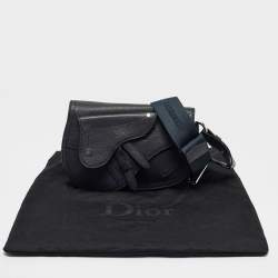 Dior Navy Blue Leather Saddle Crossbody Bag