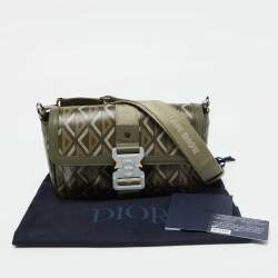 Dior Olive Green Diamond Coated Canvas and Leather Hit the Road Bag
