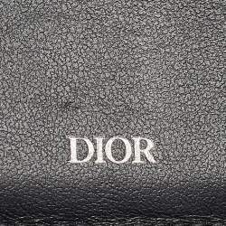 Dior Black Oblique Canvas Vertical Bifold Card Case
