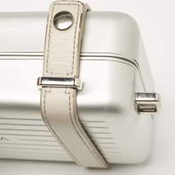 Christian Dior x Rimowa Silver Aluminum and Leather Personal Clutch Bag