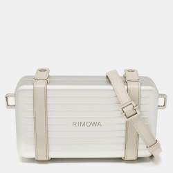Christian Dior x Rimowa Silver Aluminum and Leather Personal Clutch Bag