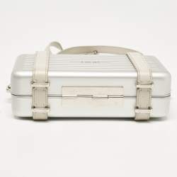 Christian Dior x Rimowa Silver Aluminum and Leather Personal Clutch Bag