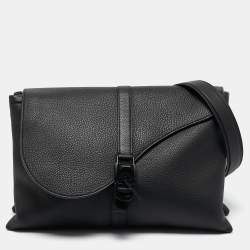Pre Owned Dior Black Leather Pillow Bag