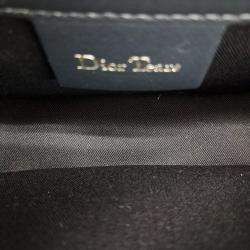 Dior Blue Fabric Tears Saddle Strap Bag