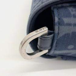 Dior Blue Fabric Tears Saddle Strap Bag