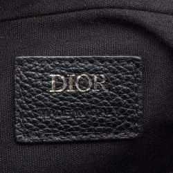 Dior Navy Blue Oblique Canvas and Leather Crossbody Bag
