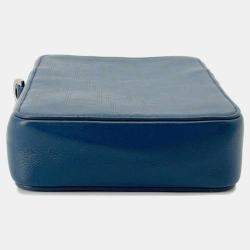 Dior Navy Leather World Tour Messenger Pouch  Bag