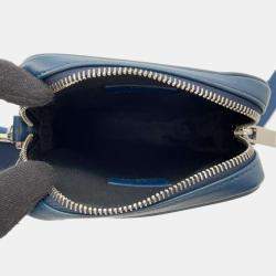 Dior Navy Leather World Tour Messenger Pouch  Bag