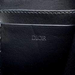 Dior Black PVC Coated Canvas CD Diamond Shoulder Bag