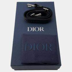 Dior Black PVC Coated Canvas CD Diamond Shoulder Bag