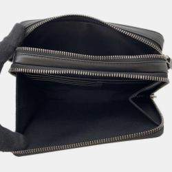 Dior Black PVC Coated Canvas CD Diamond Shoulder Bag