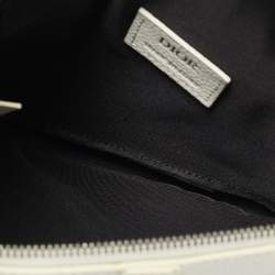 Dior White Leather Saddle Bag