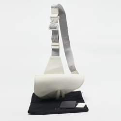 Dior White Leather Saddle Bag