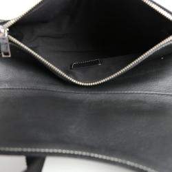 Christian Dior Black Leather With Applique KAWS Saddle Crossbody Bag 