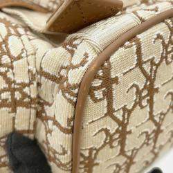 Dior Beige/Brown Jacquard Leather Oblique Cactus Jack Travis Scott Hit The Road Backpack 