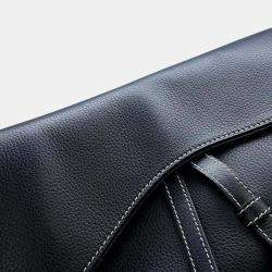 Dior Black Leather Saddle Bag